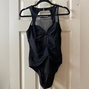 Miraclesuit Black Wrap Front One Piece Swimsuit 12